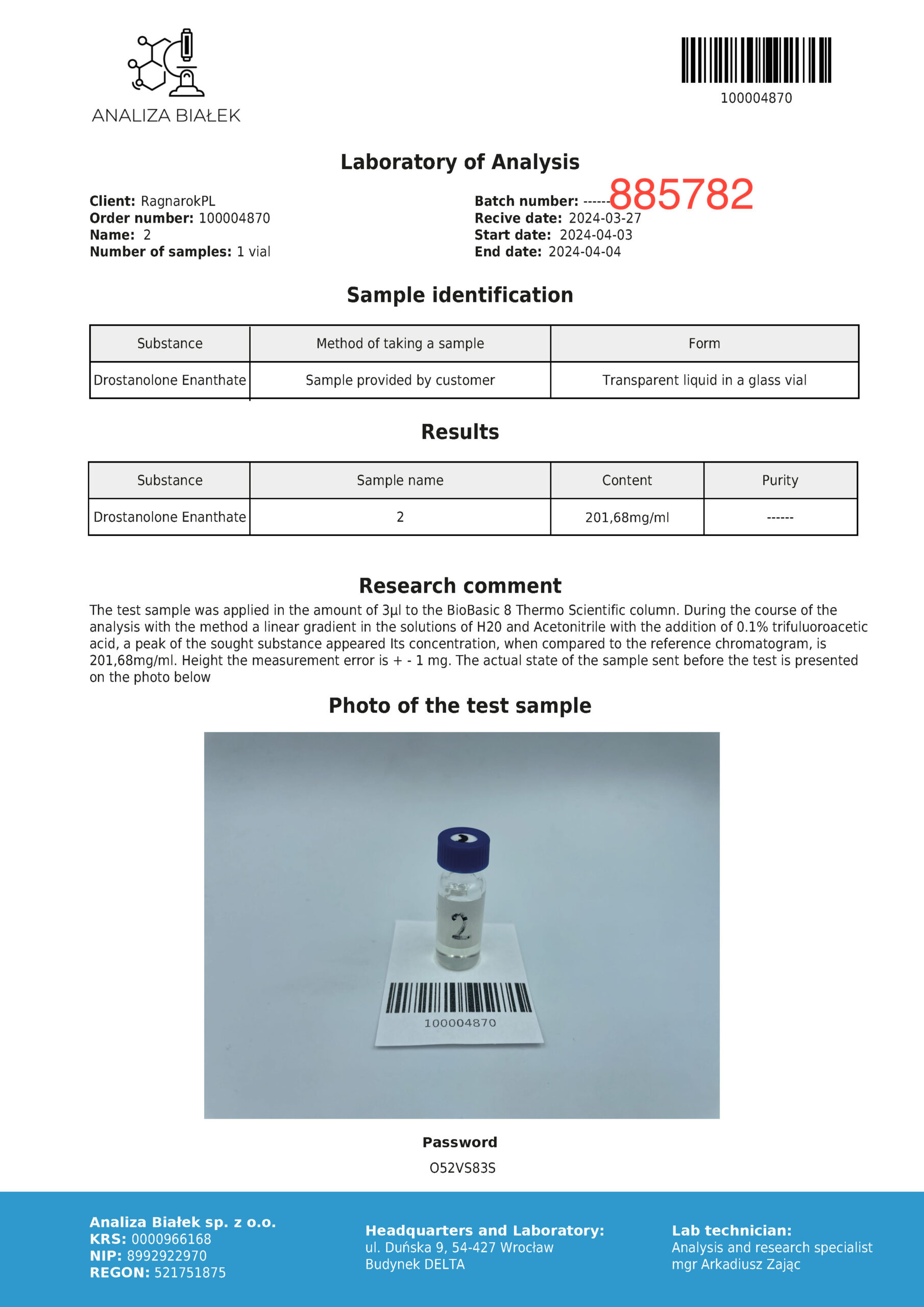 Drostargos 200 mg/ml (Drostanolone Enantato) 10ml - Masterone - Image 2