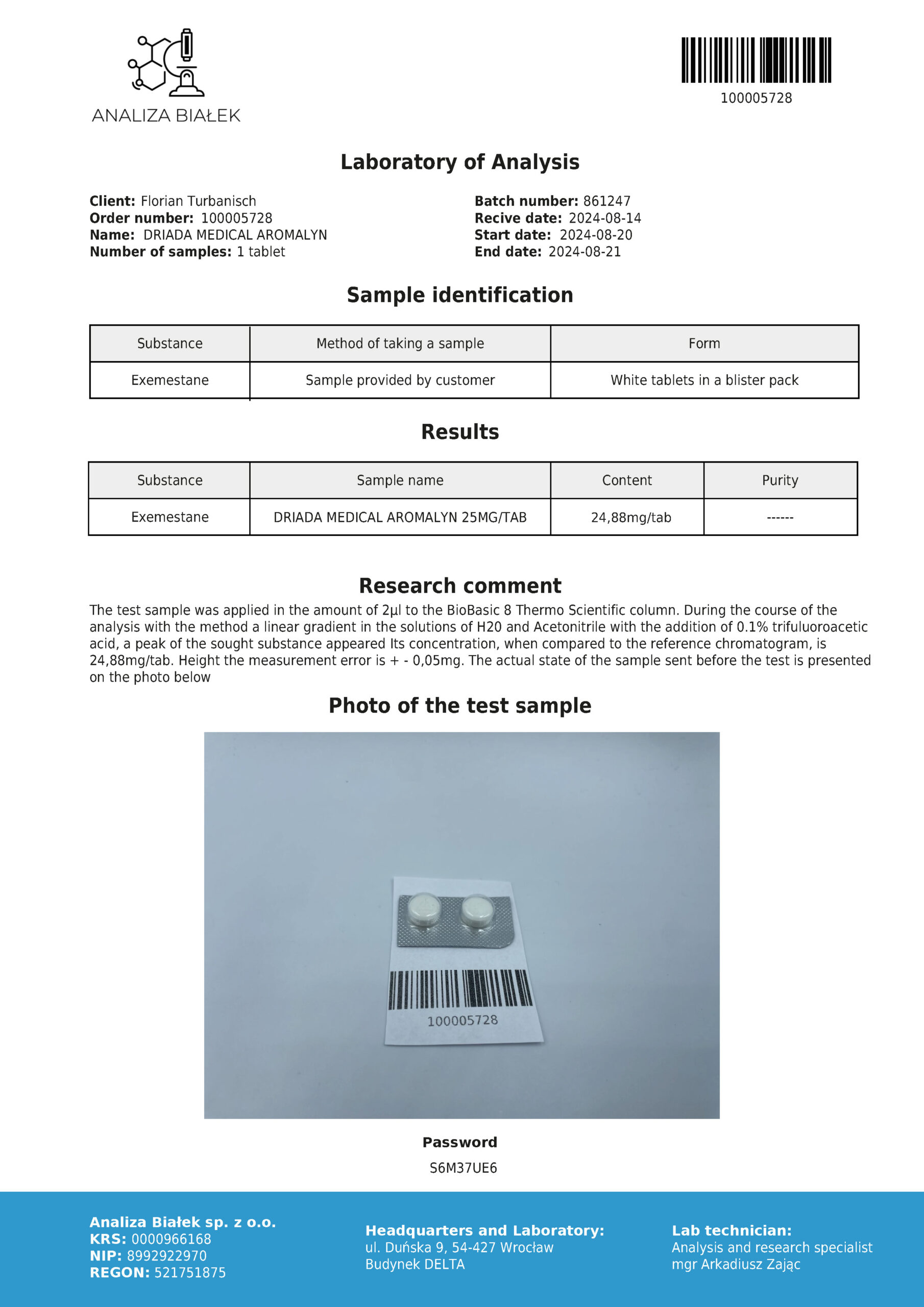 Aromalyn 25 mg Esemestano - Aromasin - Image 2