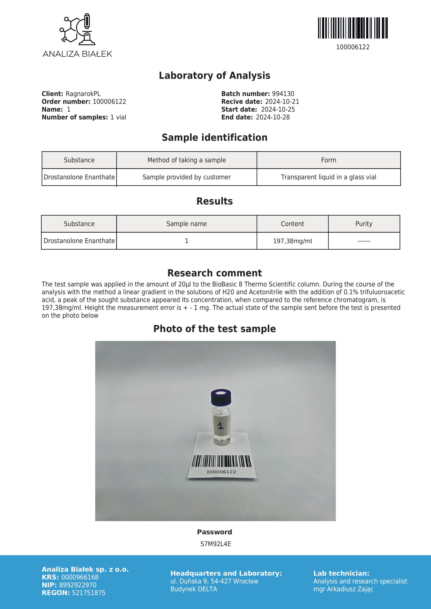 Drostargos 200 mg/ml (Drostanolone Enantato) 10ml - Masterone - Image 4