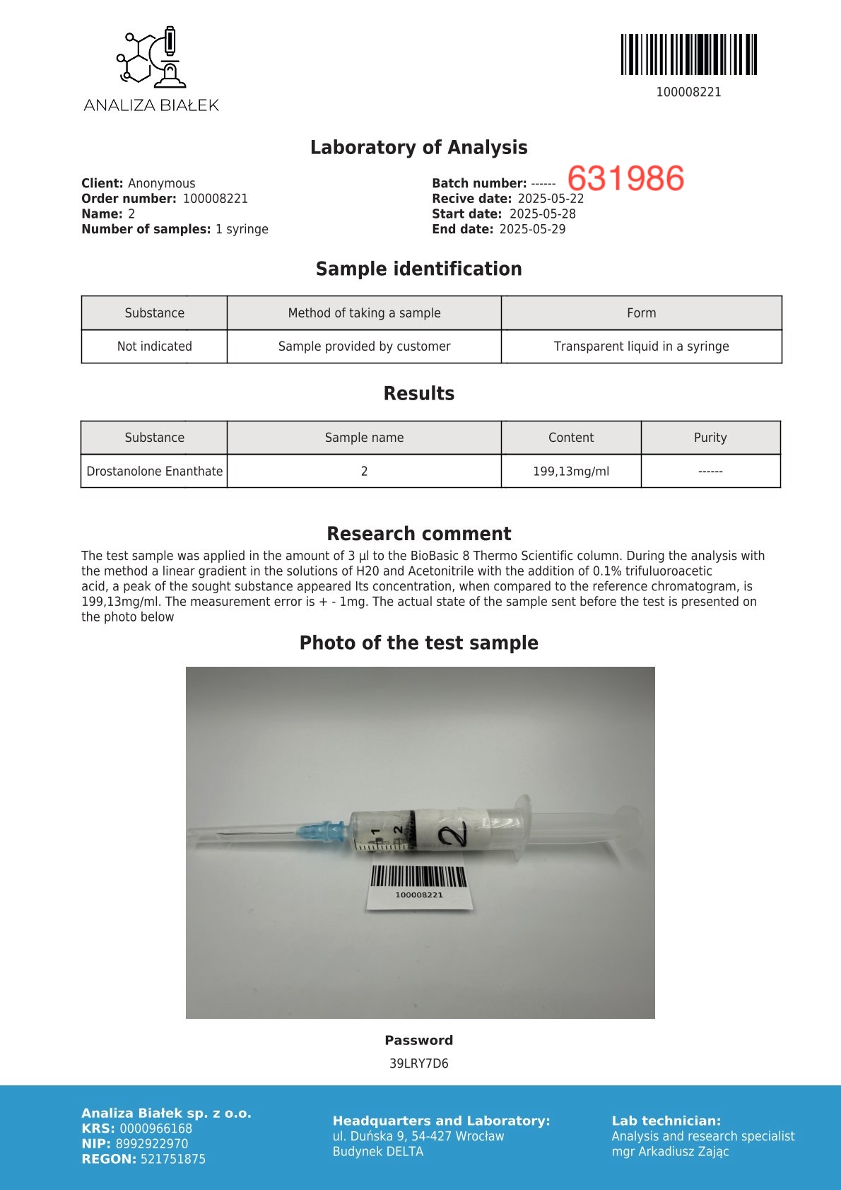 Drostargos 200 mg/ml (Drostanolone Enantato) 10ml - Masterone - Image 3