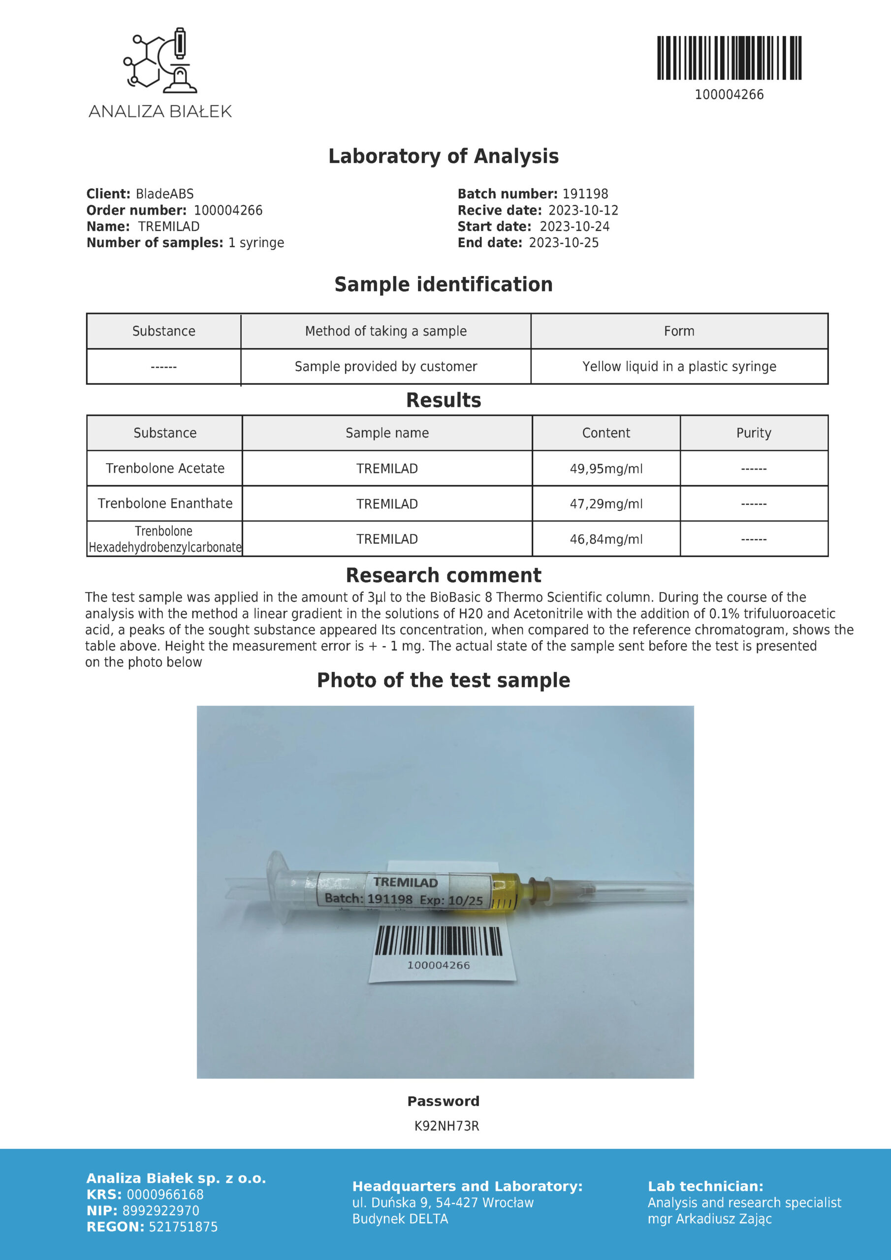 Tremilad 150 mg/ml (Trenbolone Mix) TriTren - Image 3