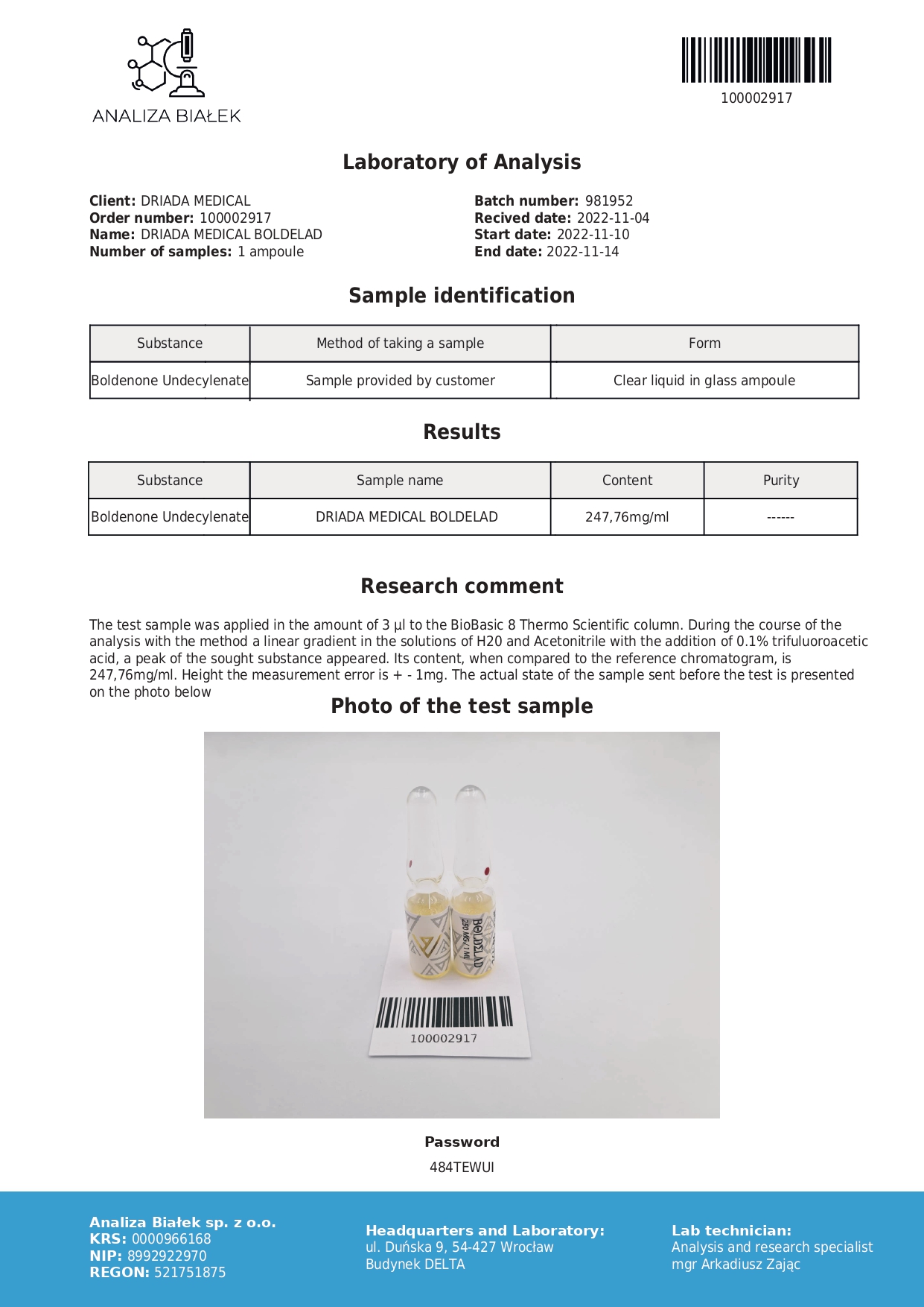Boldelad 250 mg/ml (Boldenone Undecilenato-EQ) - Image 4