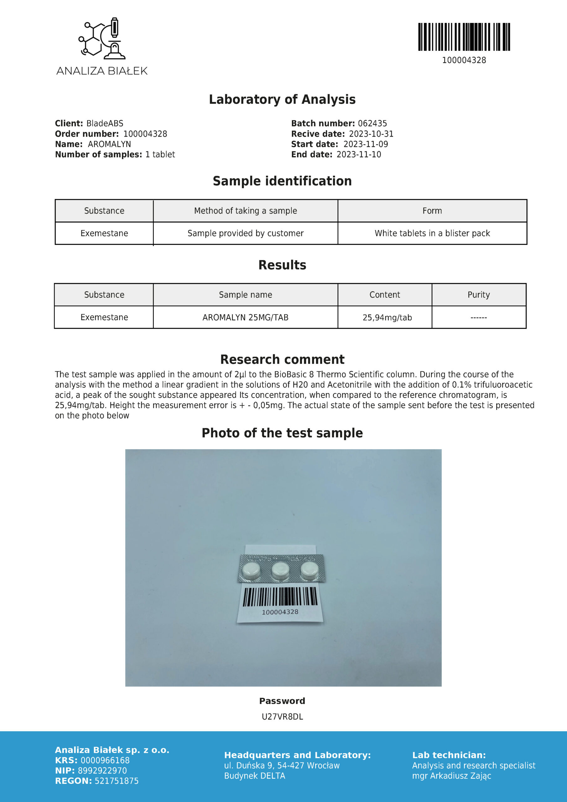 Aromalyn 25 mg Esemestano - Aromasin - Image 4