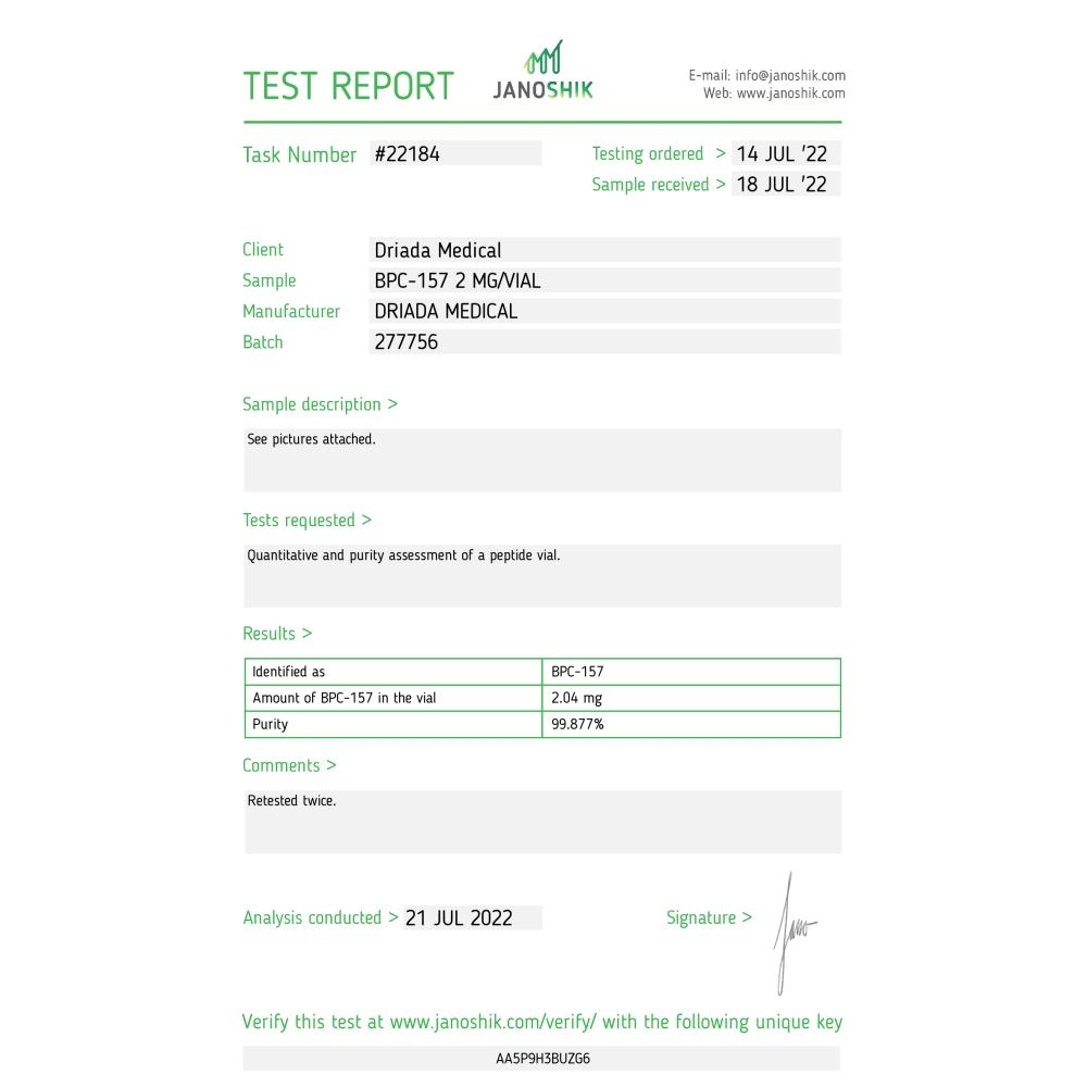 BPC-157 2mg - Peptide Guaritiva e per recupero - Image 2